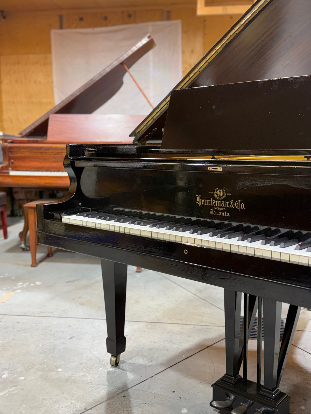 Heintzman & Co. Toronto nameboard and keyboard