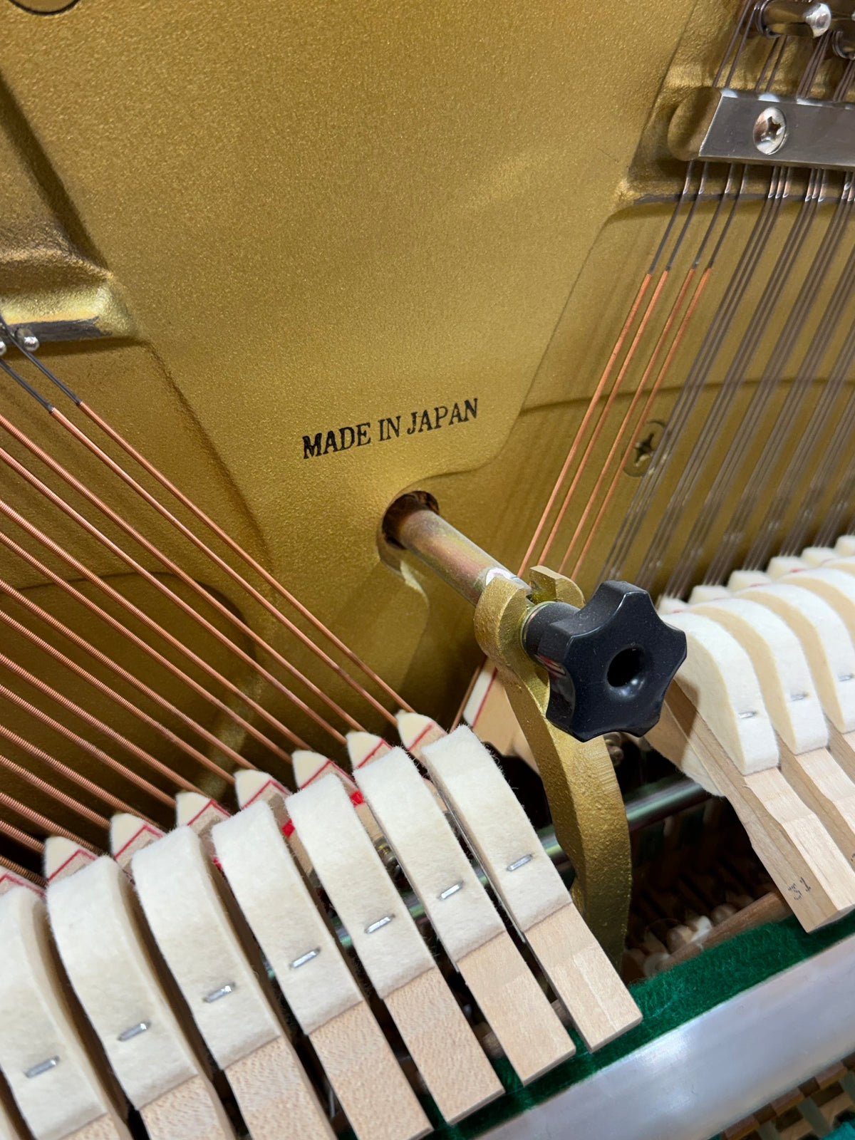 Made in Japan stamp inside the Yamaha Eterna piano