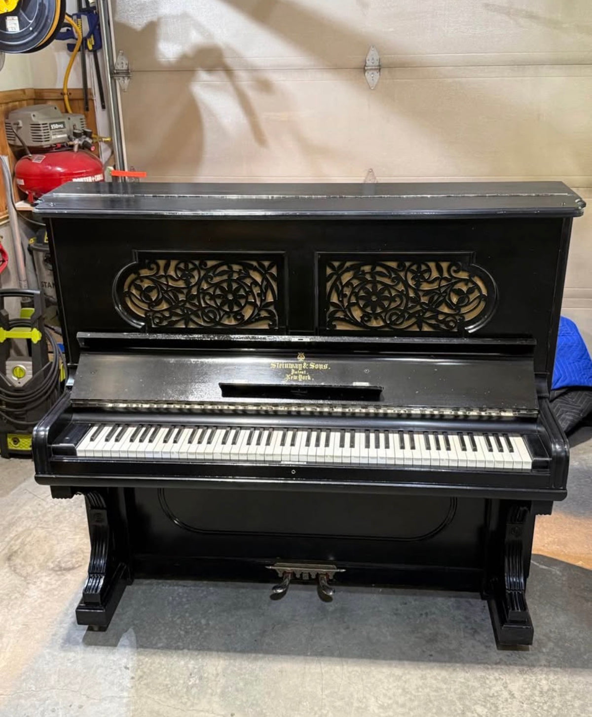 Steinway & Sons Upright Piano (c. 1887) – Delivery Included