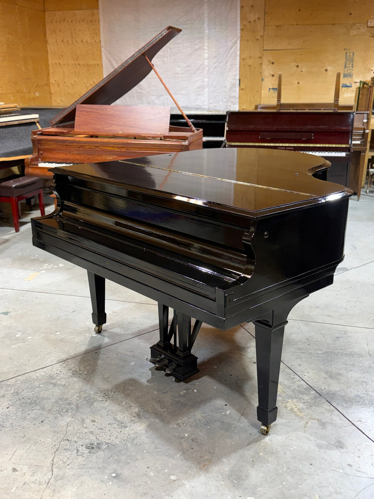 Heintzman grand piano with fallboard closed