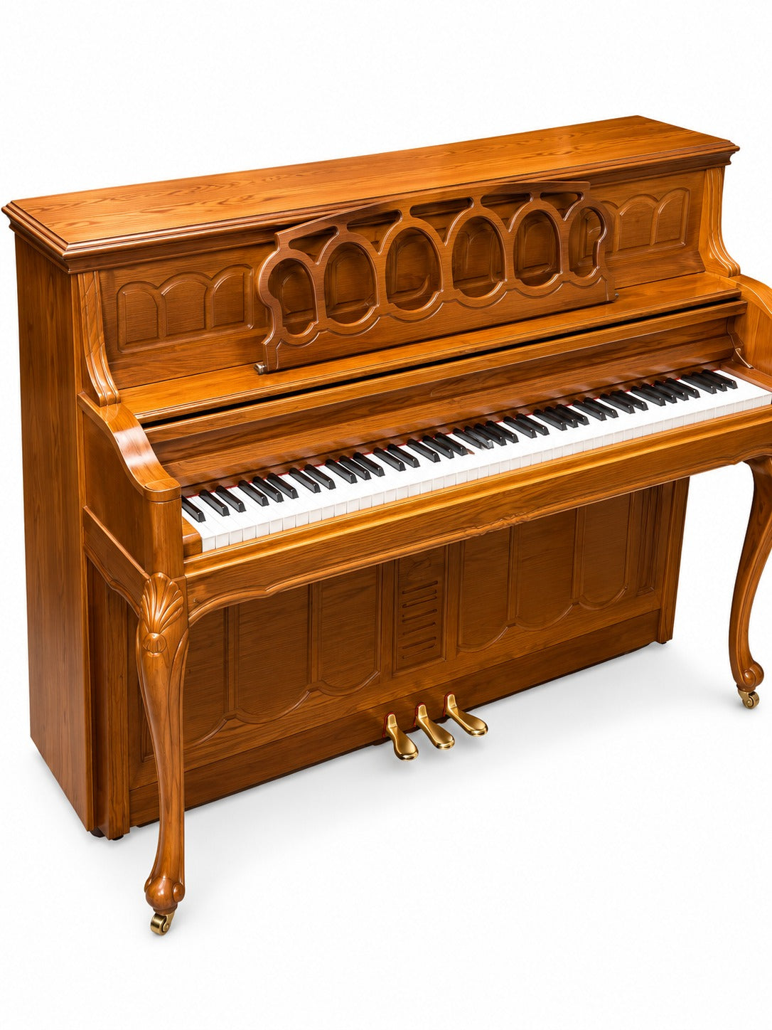 Young Chang YC-110 upright piano with curved legs